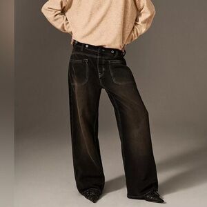 Free People We the Free Palmer Cuffed Jeans in Chalkboard